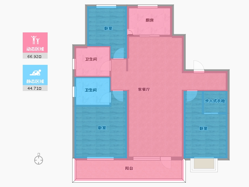 山东省-烟台市-瑞东瑞学府-99.45-户型库-动静分区