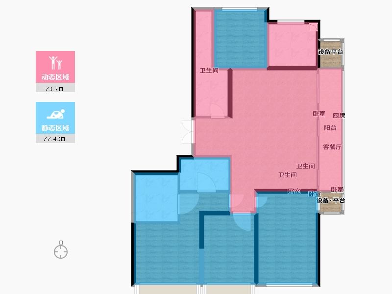 浙江省-绍兴市-中国铁建花语江南-139.83-户型库-动静分区