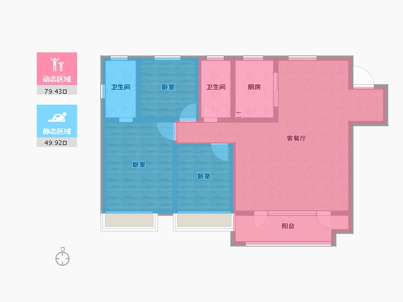 山东省-临沂市-绿地临沂城际空间站-116.00-户型库-动静分区