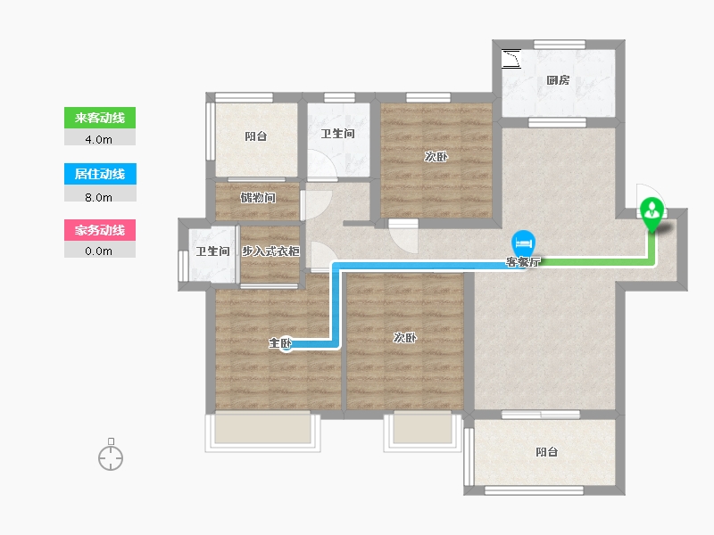 安徽省-蚌埠市-合肥孔雀城-88.00-户型库-动静线