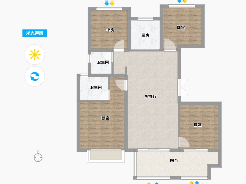 山东省-临沂市-沂河一英里-98.00-户型库-采光通风