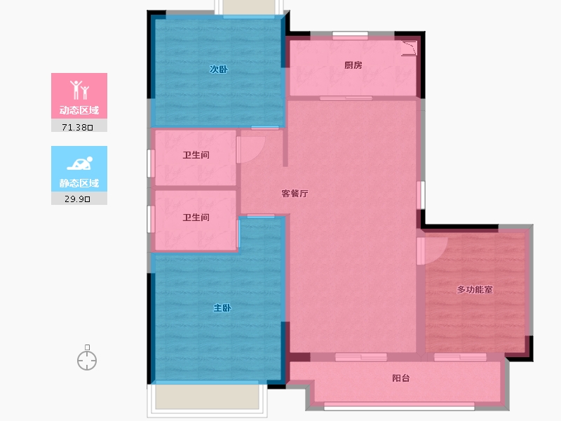 安徽省-蚌埠市-石榴湖山春晓-91.20-户型库-动静分区