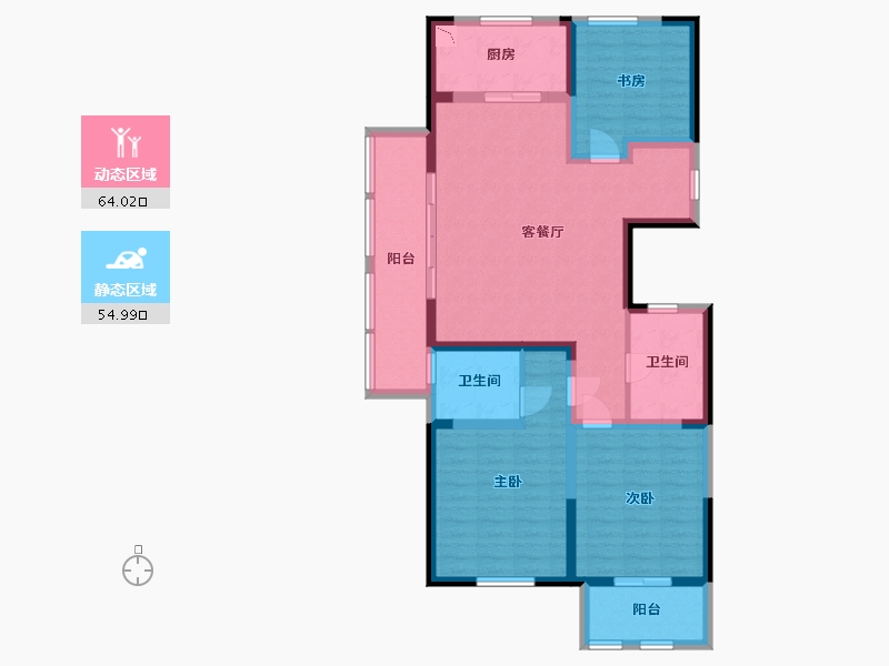 安徽省-蚌埠市-春江朗月-105.60-户型库-动静分区