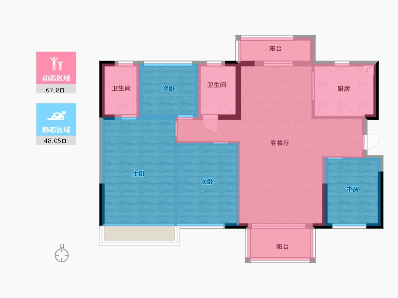 江西省-宜春市-德和沁园-104.00-户型库-动静分区