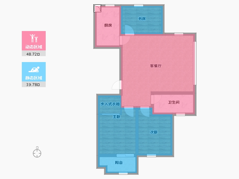 山东省-日照市-教授花园IV期碧山临海-78.33-户型库-动静分区