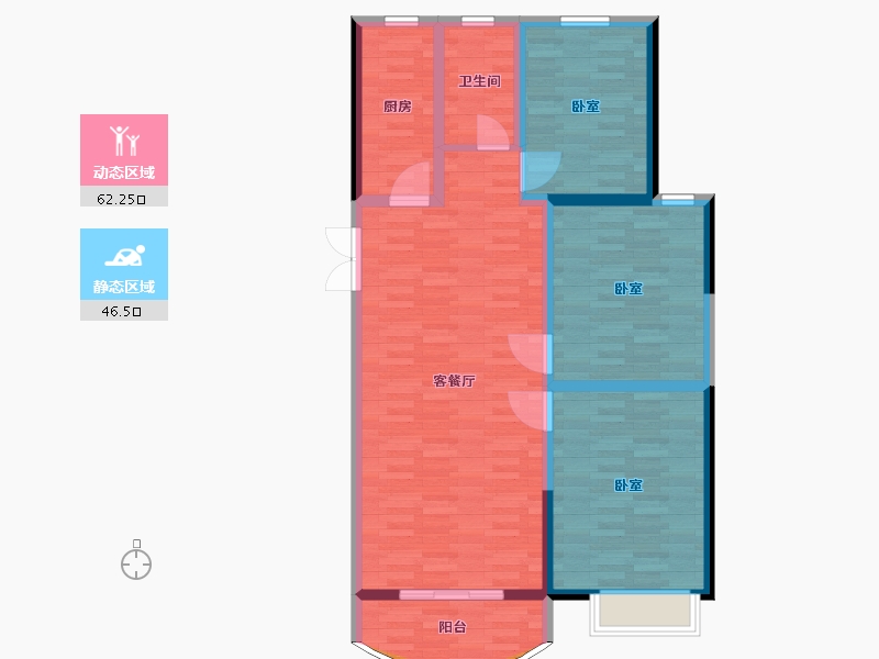 河南省-郑州市-腾威城-98.94-户型库-动静分区