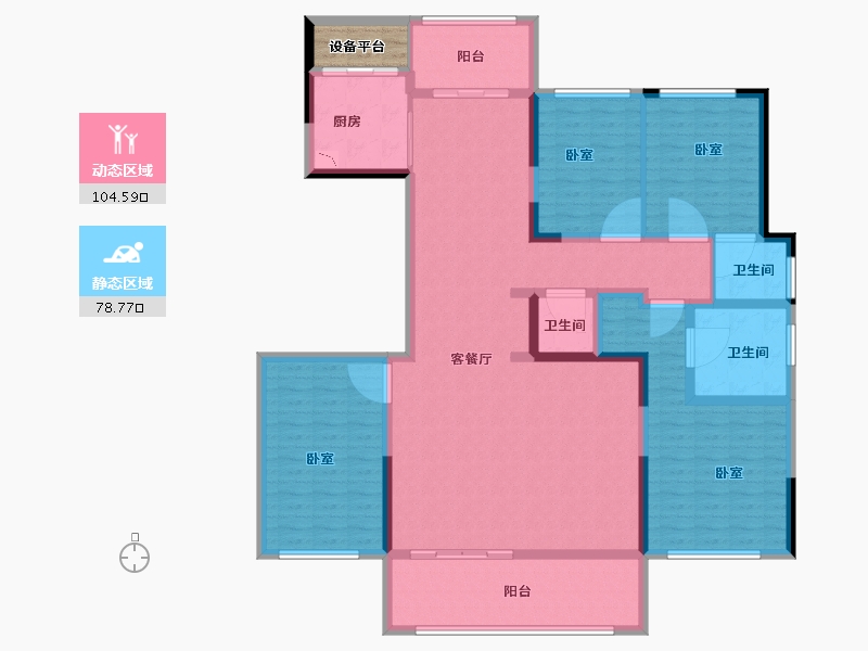 河南省-开封市-兰考朝阳府-168.61-户型库-动静分区