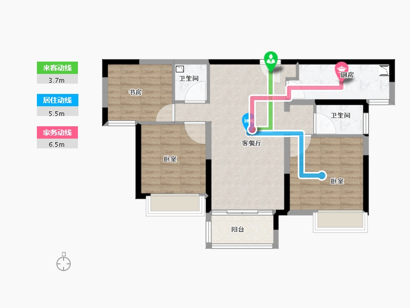 河南省-开封市-绿地四季印象-78.01-户型库-动静线