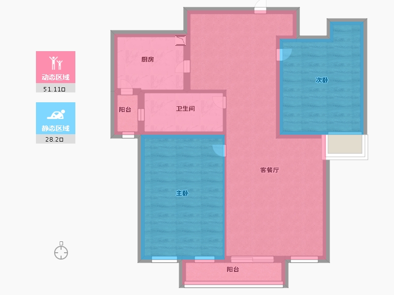 山东省-济南市-诺德名城-70.00-户型库-动静分区