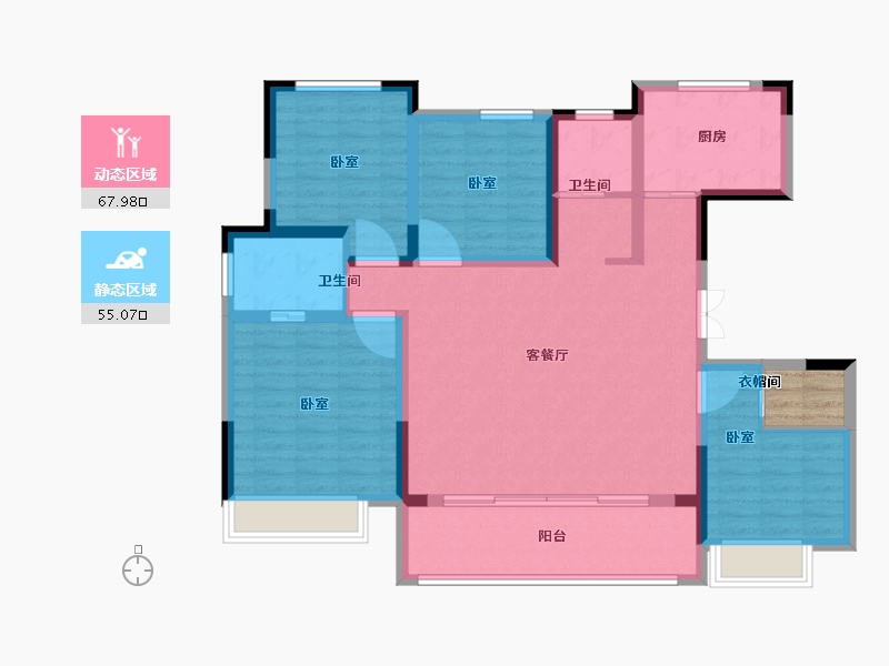 河南省-郑州市-融侨雅筑-113.00-户型库-动静分区