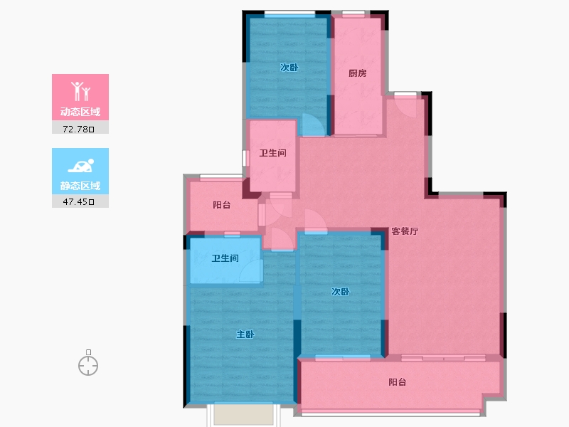 福建省-福州市-平潭恒大御景湾-108.00-户型库-动静分区