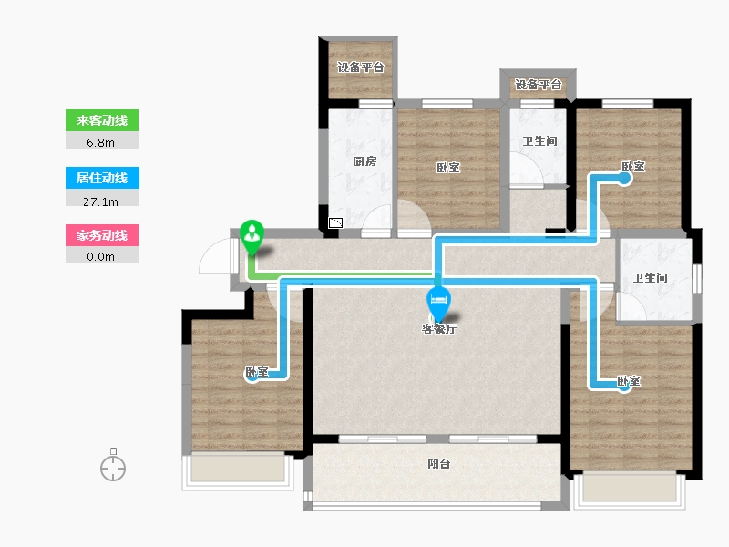 河南省-安阳市-安创海棠湖畔-122.00-户型库-动静线