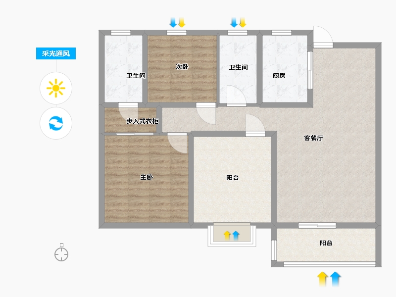 山东省-日照市-安泰翡翠城-104.01-户型库-采光通风