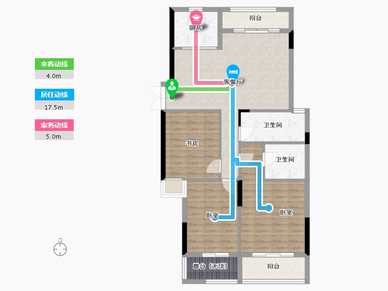 浙江省-绍兴市-祥生未来城-99.65-户型库-动静线