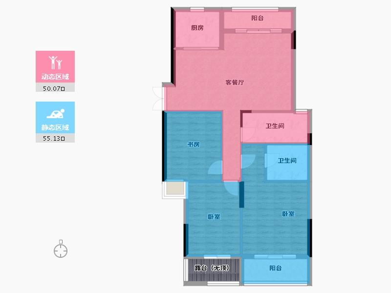 浙江省-绍兴市-祥生未来城-99.65-户型库-动静分区