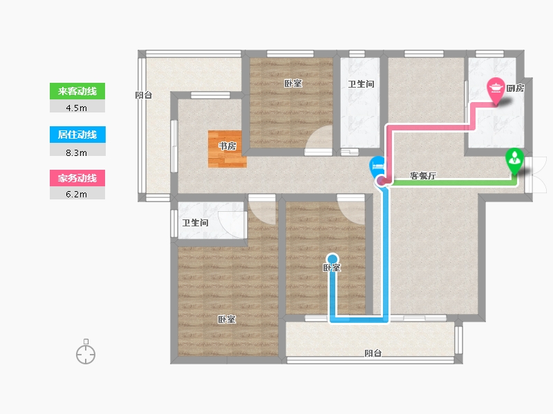 河南省-焦作市-沁阳晨升一號城邦-99.00-户型库-动静线