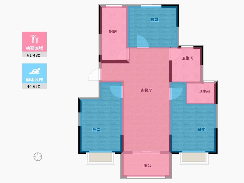 河南省-开封市-香榭佳园-95.01-户型库-动静分区