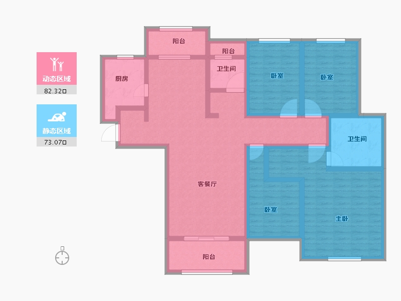 河南省-新乡市-新乡长垣建业森林半岛-137.00-户型库-动静分区