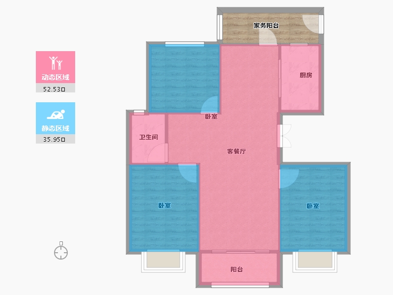 河南省-焦作市-征云悦城南苑-88.00-户型库-动静分区