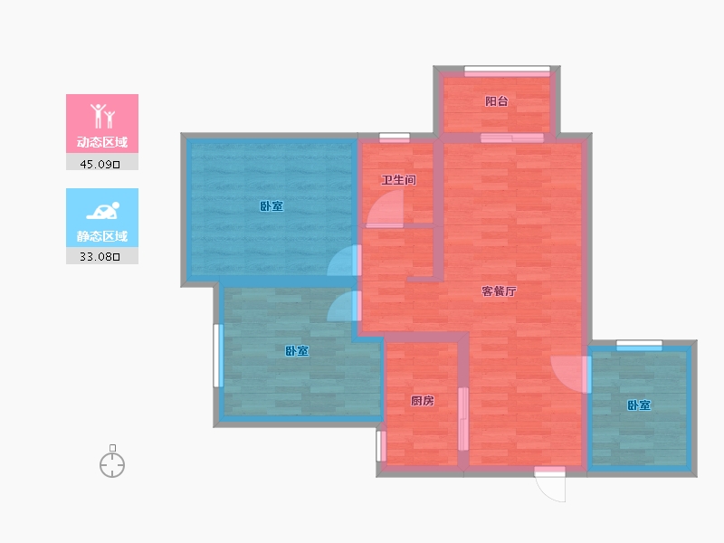 河南省-郑州市-兴港和昌云著-69.00-户型库-动静分区