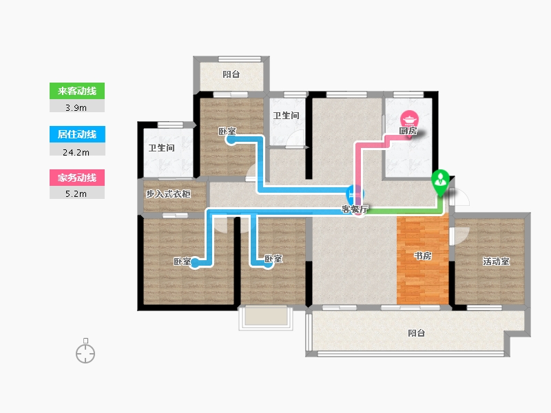 河南省-郑州市-豫发九棠府-131.00-户型库-动静线