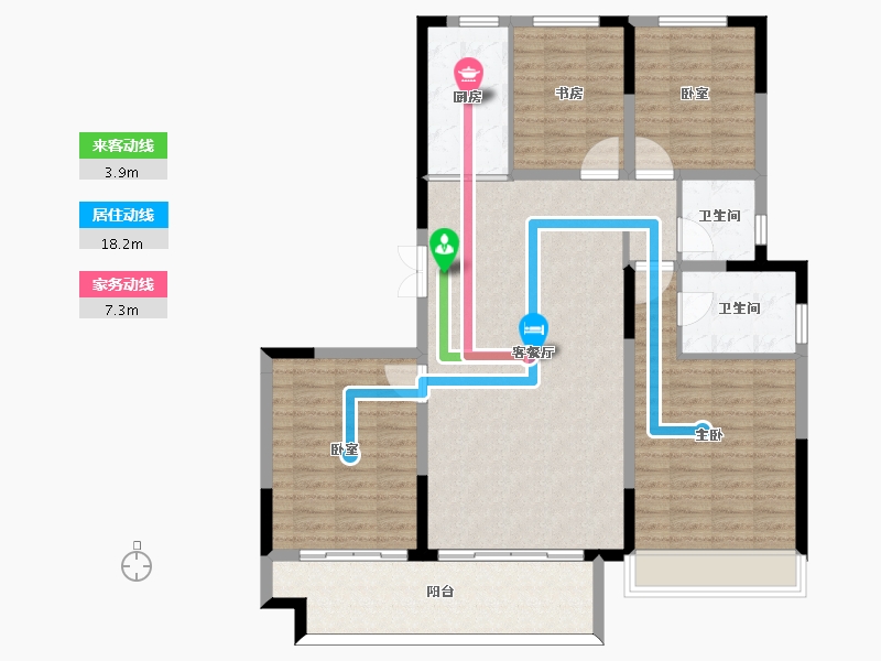 山东省-枣庄市-山能德圣·巨山花园-121.93-户型库-动静线