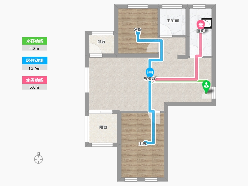 山东省-济南市-诺德名城-58.45-户型库-动静线