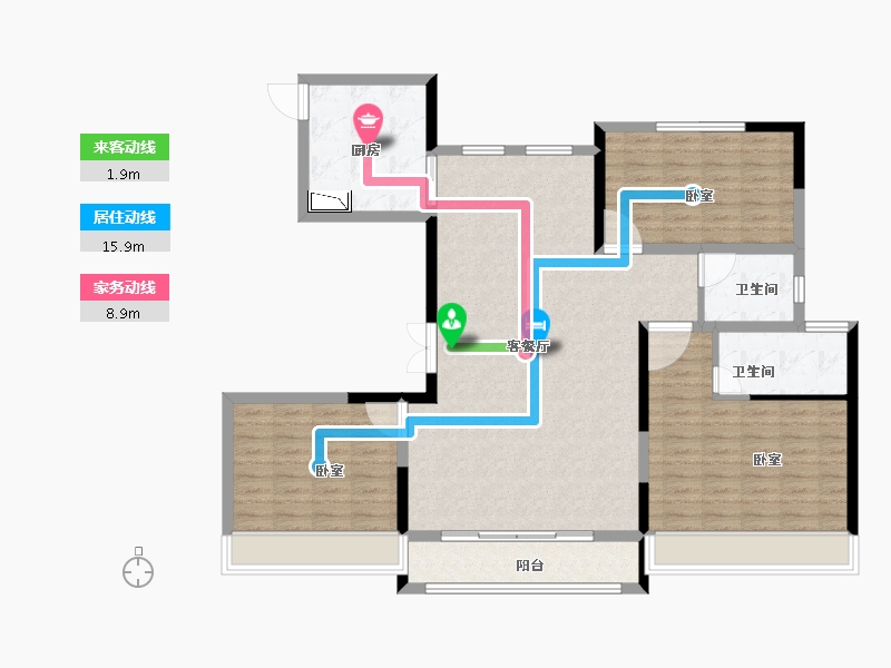 山东省-菏泽市-新洲欧洲城-120.00-户型库-动静线