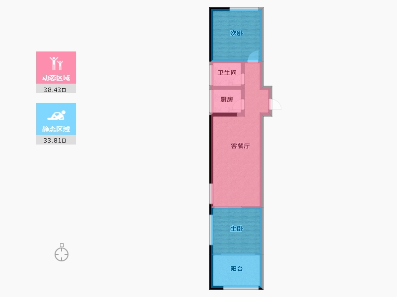 山东省-济南市-齐鲁百老汇-64.36-户型库-动静分区