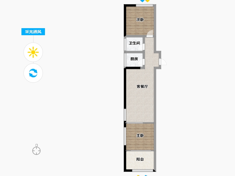 山东省-济南市-齐鲁百老汇-64.36-户型库-采光通风