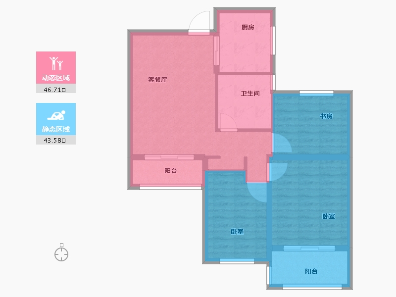 河南省-焦作市-沁阳征云泊景湾-81.07-户型库-动静分区