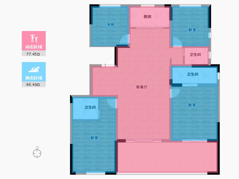 河南省-安阳市-昌建青风墅院-130.00-户型库-动静分区