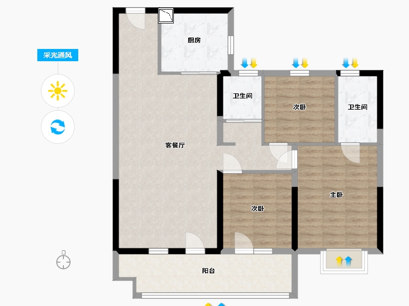 山东省-日照市-碧桂园新城·时代之光-99.99-户型库-采光通风