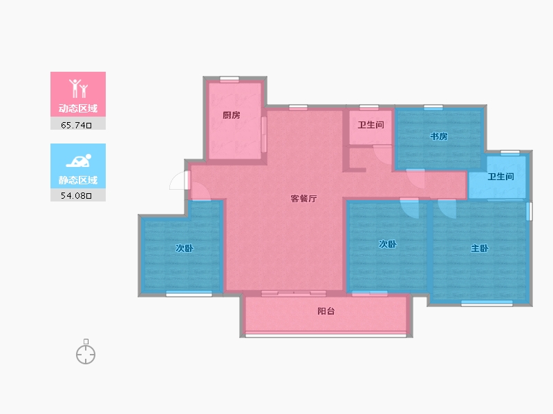 山东省-日照市-新东港金域澜庭-107.00-户型库-动静分区