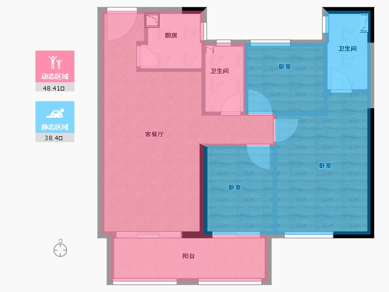 福建省-泉州市-当代万国城MOMΛ-78.00-户型库-动静分区