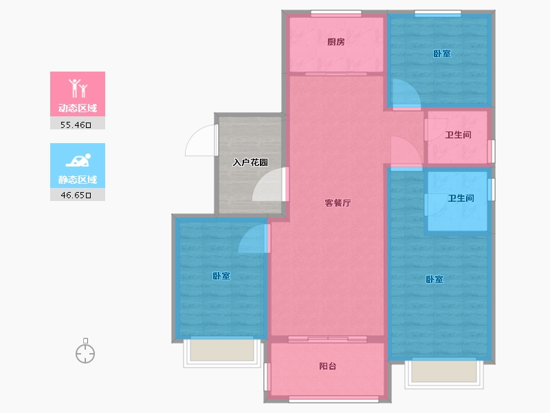 山东省-聊城市-瑞利昌庭花园-99.00-户型库-动静分区