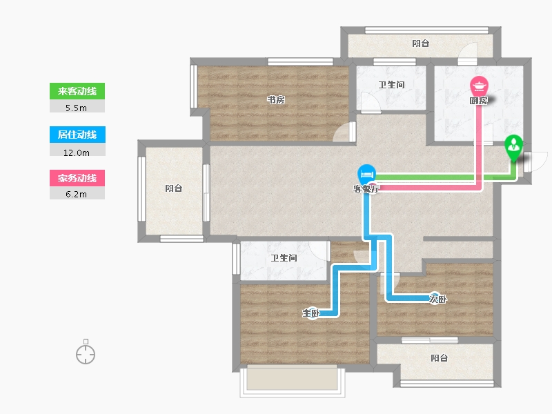 山东省-威海市-盛世公园壹号-97.99-户型库-动静线