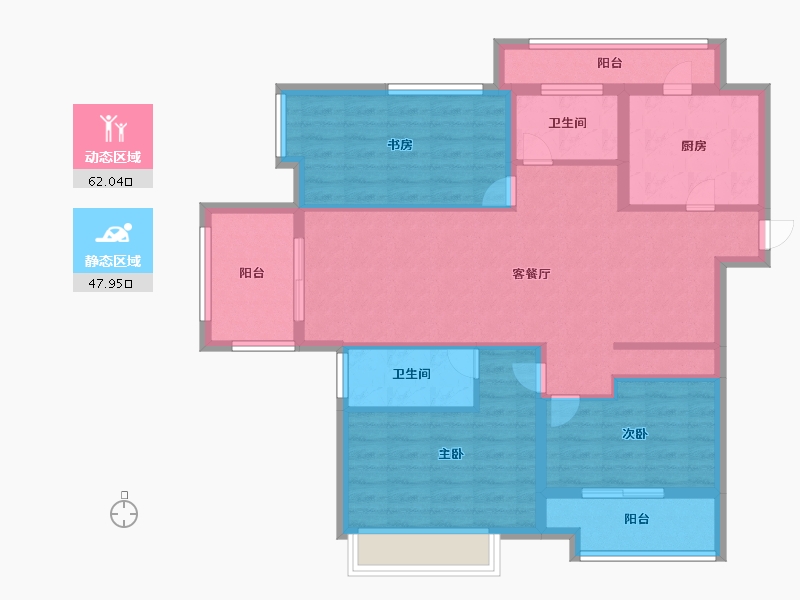 山东省-威海市-盛世公园壹号-97.99-户型库-动静分区