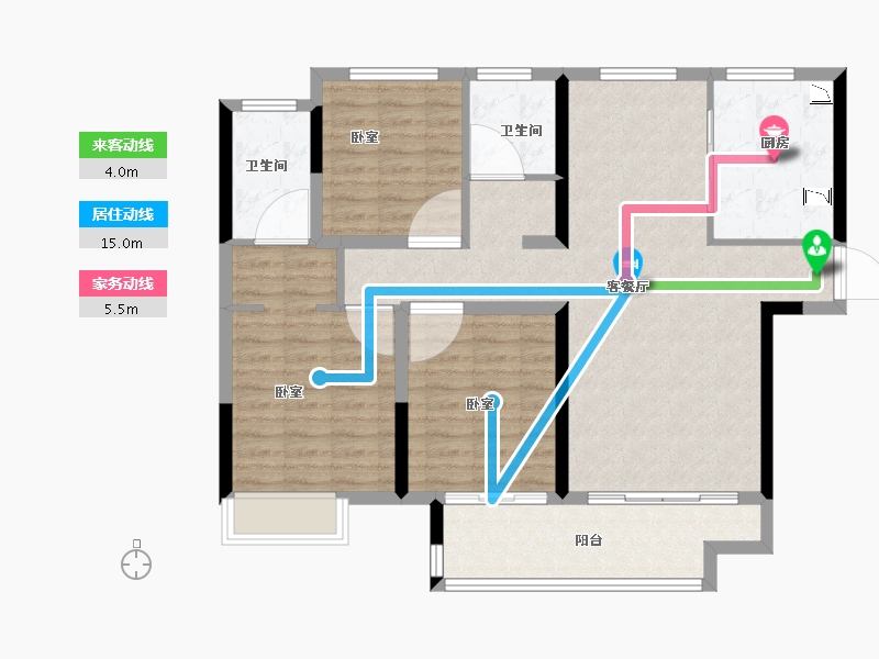 河南省-开封市-绿地四季印象-100.00-户型库-动静线