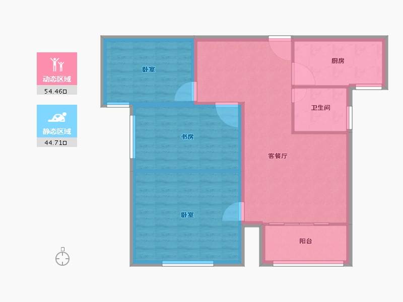 河南省-焦作市-万隆清水湾-89.91-户型库-动静分区