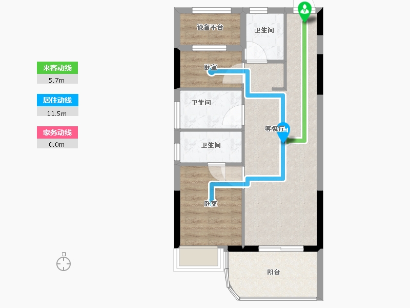 浙江省-舟山市-缘起莲韵-61.40-户型库-动静线