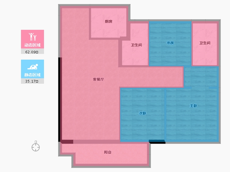 江西省-宜春市-东方璞园-82.70-户型库-动静分区