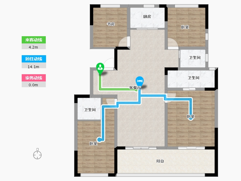 河南省-安阳市-昌建青风墅院-130.00-户型库-动静线