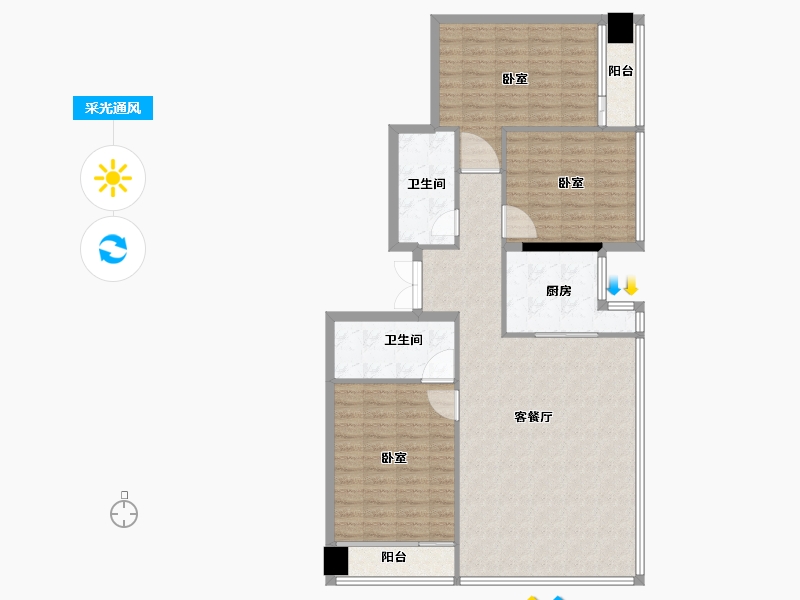 山东省-临沂市-东方印-113.86-户型库-采光通风