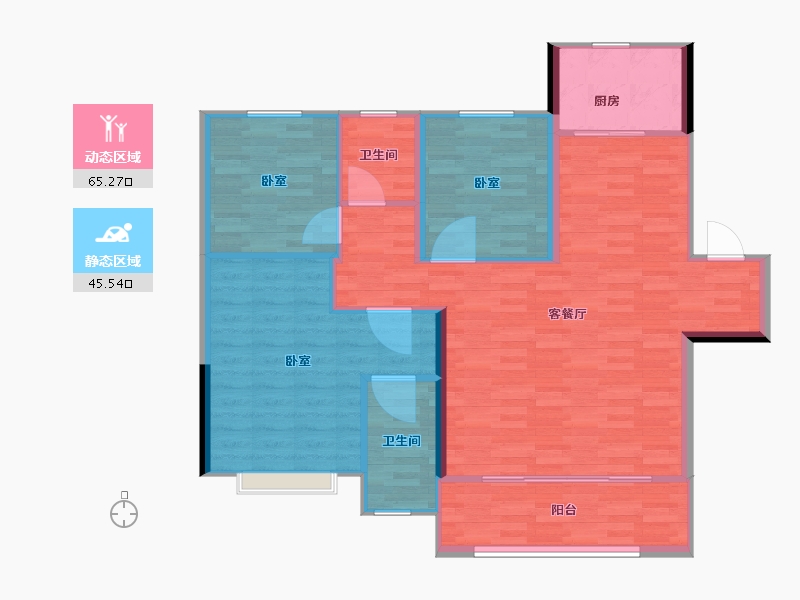 河南省-郑州市-兴港和昌云著-102.00-户型库-动静分区