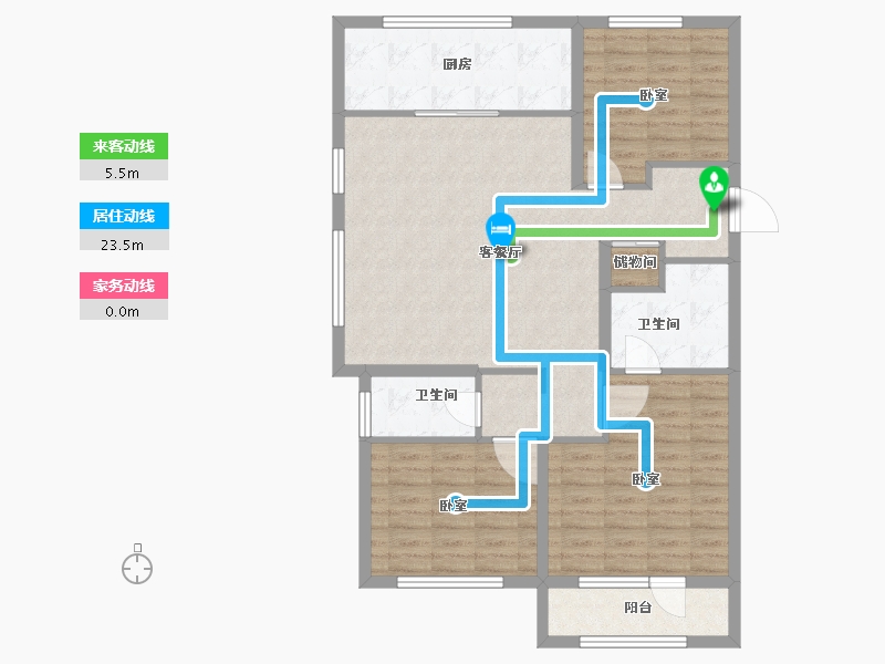 山东省-烟台市-万科城市之光二期-102.00-户型库-动静线