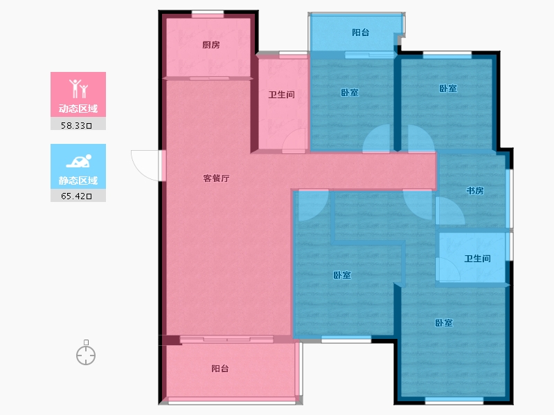 福建省-泉州市-南益清源春晓-112.00-户型库-动静分区