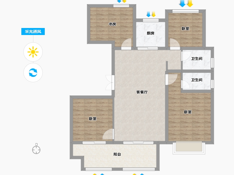 山东省-临沂市-沂河一英里-104.00-户型库-采光通风