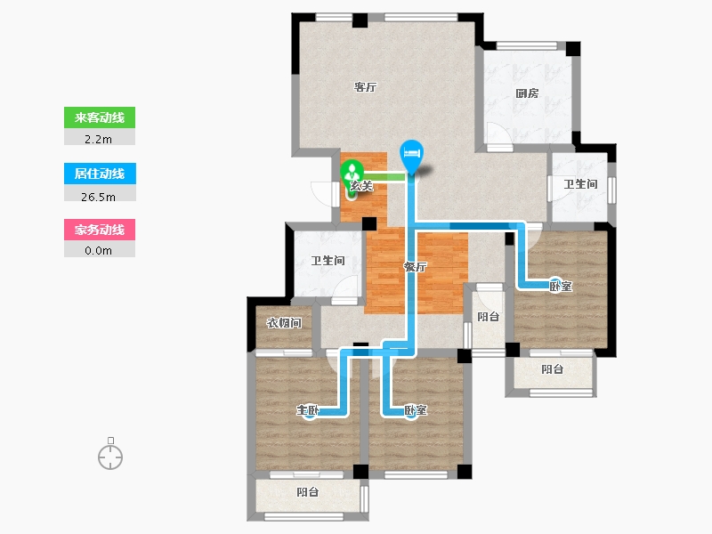 山东省-威海市-裕荣华府-107.26-户型库-动静线