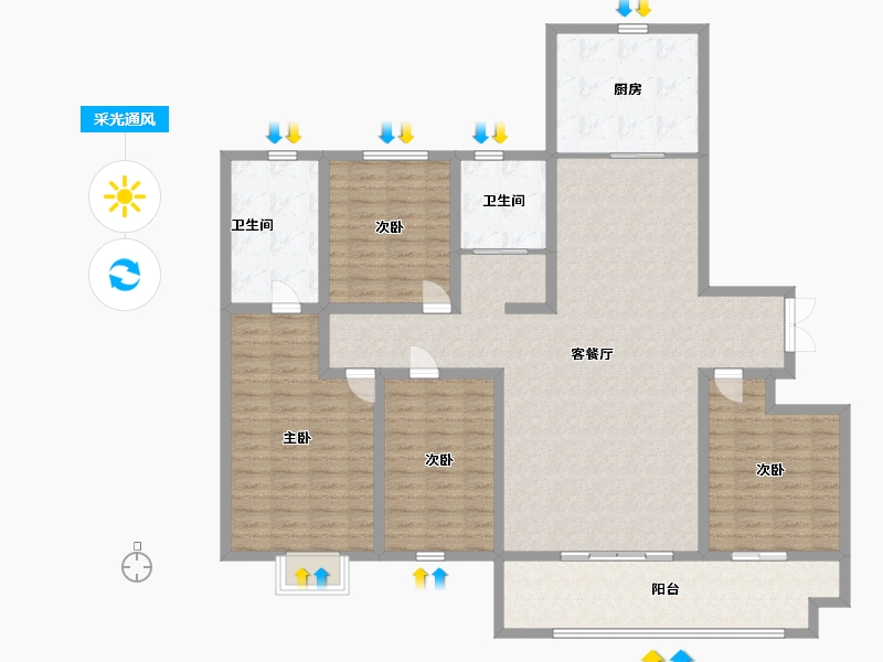 山东省-日照市-裕升华庭二期-150.00-户型库-采光通风